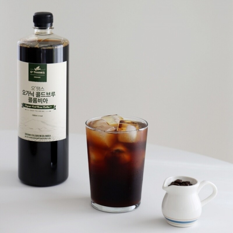 오땡스,(1+1) 오땡스 유기농 콜드브루 더치커피 아메리카노 원액 액상 커피 (1000ml x 2개, 교차 구매 가능)