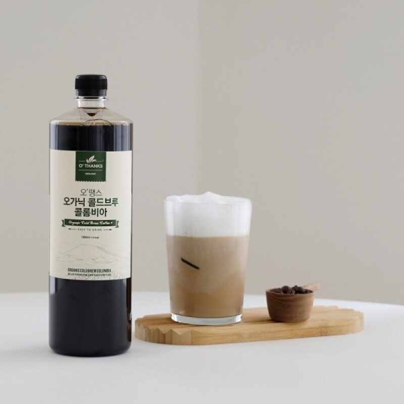 오땡스,(1+1) 오땡스 유기농 콜드브루 더치커피 아메리카노 원액 액상 커피 (1000ml x 2개, 교차 구매 가능)
